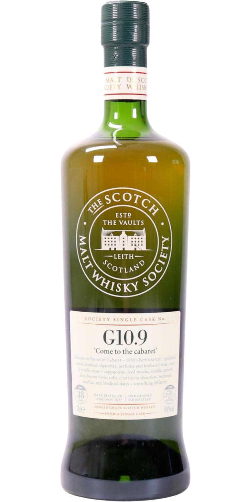 Strathclyde 1977 SMWS G10.9  Come to the Cabaret