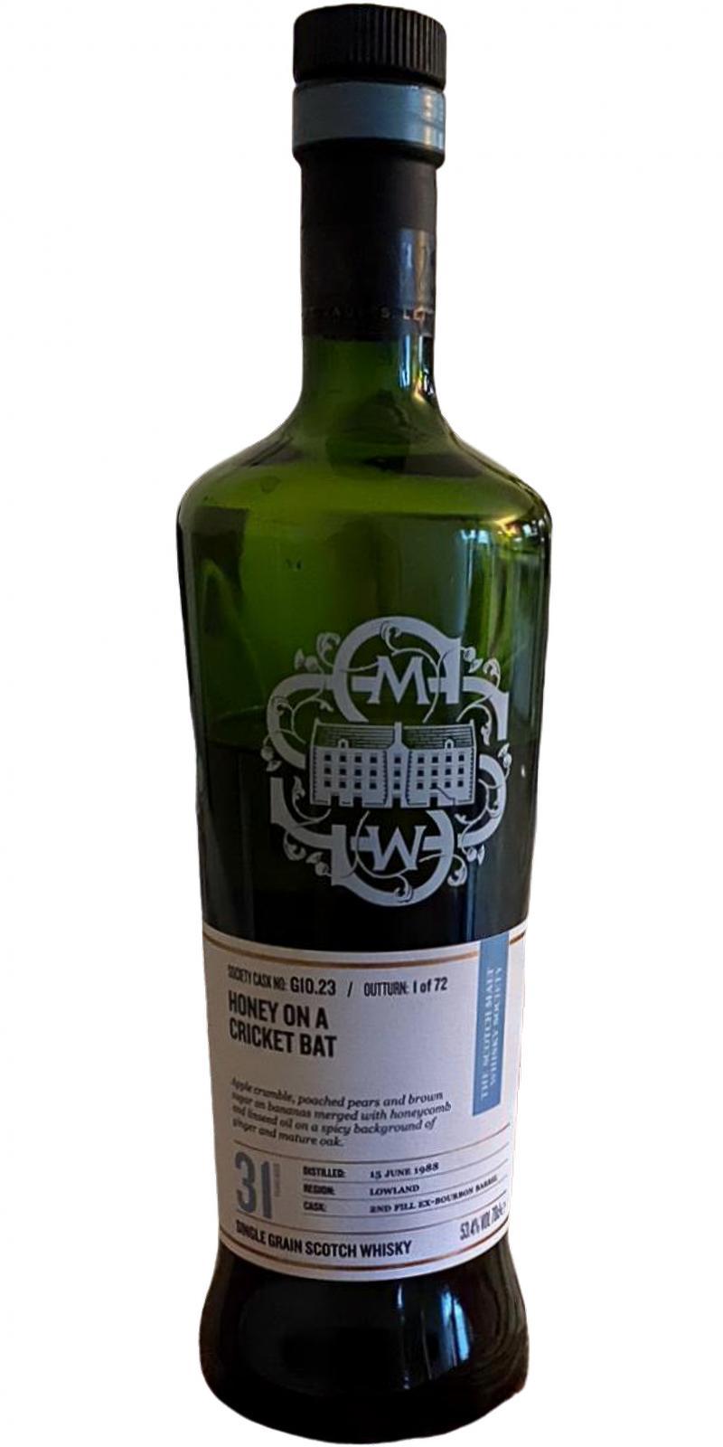 Strathclyde 1988 SMWS G10.23  Honey on a cricket bat