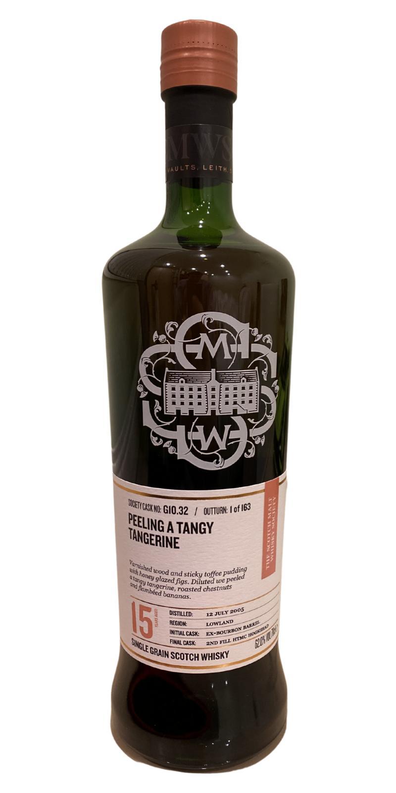 Strathclyde 2005 SMWS G10.32  Peeling a tangy tangerine