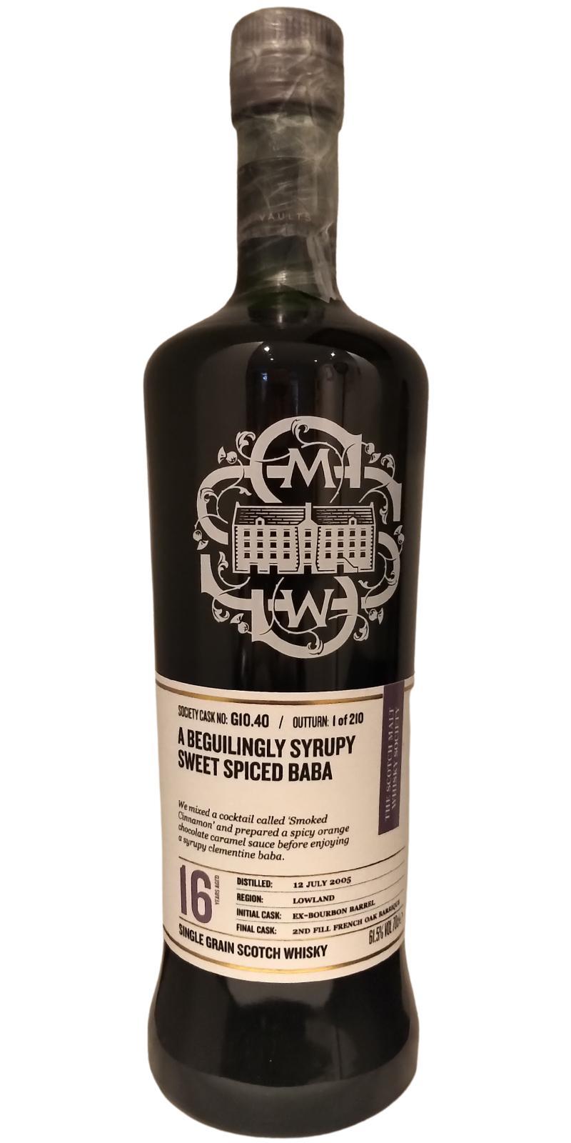 Strathclyde 2005 SMWS G10.40  A beguilingly syrupy sweet spiced baba