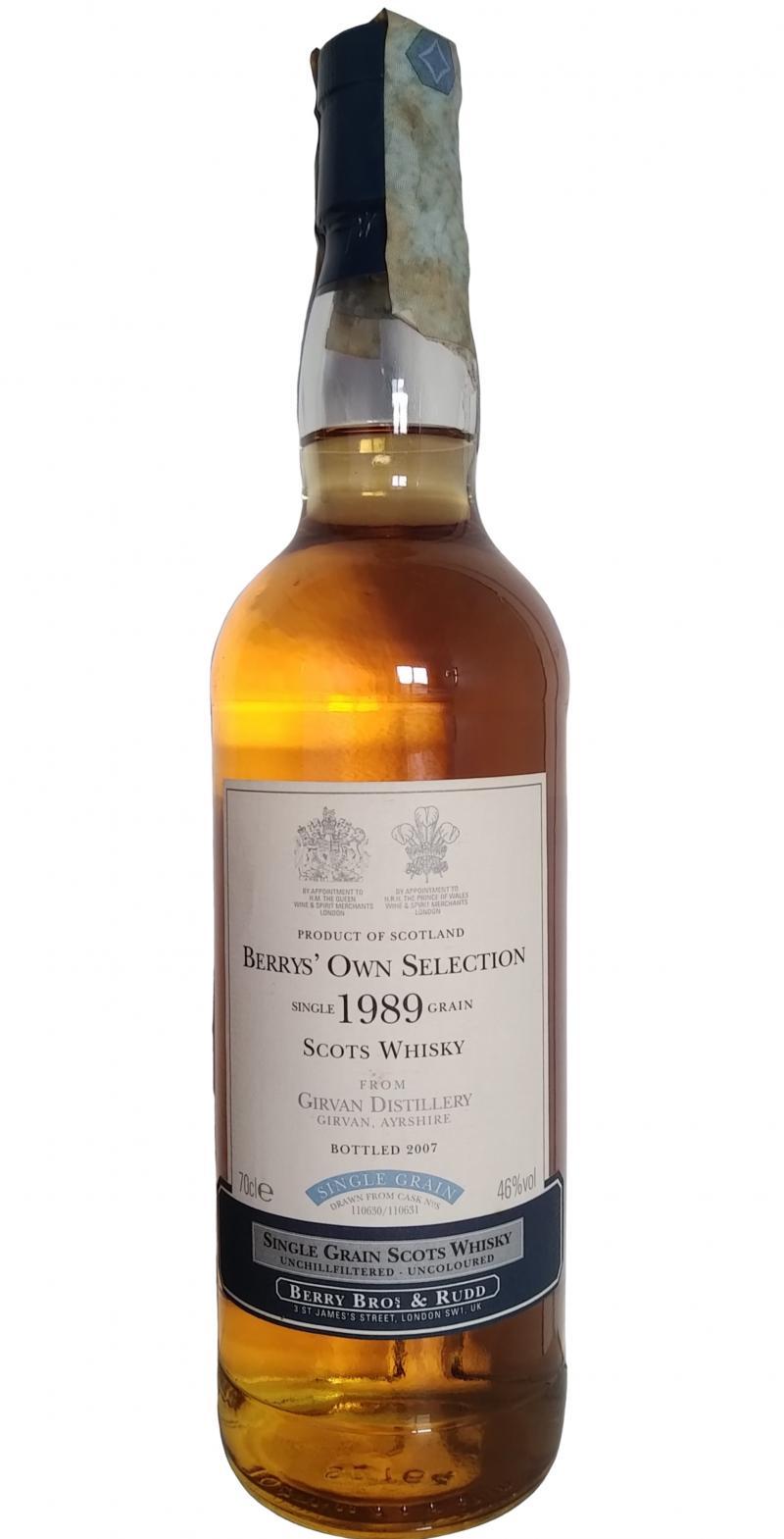 Girvan 1989 BR  Berrys' Own Selection