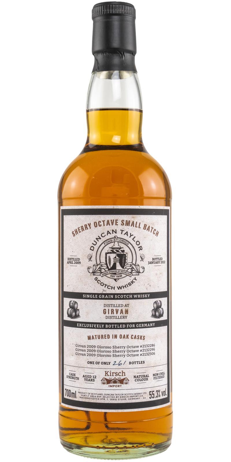 Girvan 2009 DT  Sherry Octave Small Batch