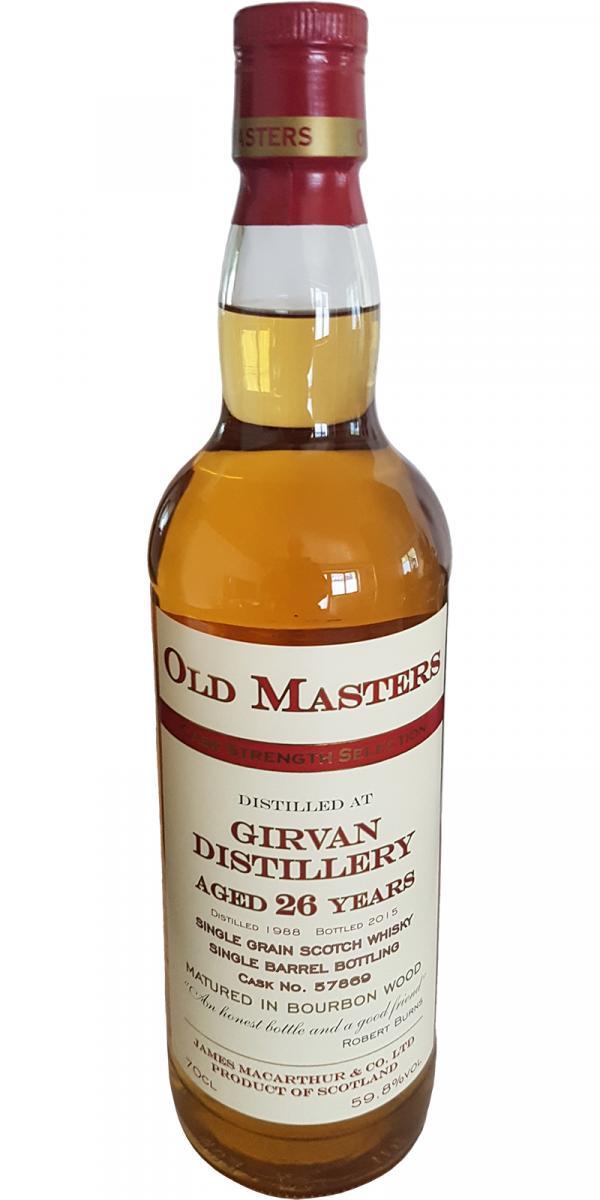 Girvan 1988 JM  Old Masters - Cask Strength Selection