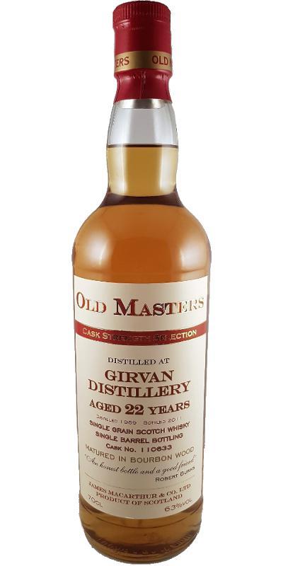 Girvan 1989 JM  Old Master's - Cask Strength Selection