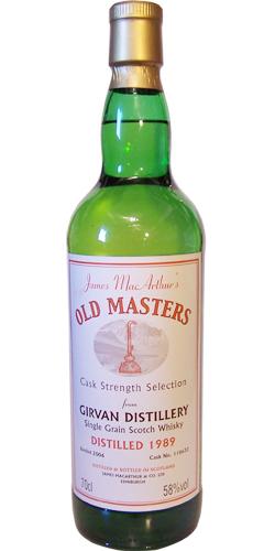 Girvan 1989 JM  Old Master's - Cask Strength Selection
