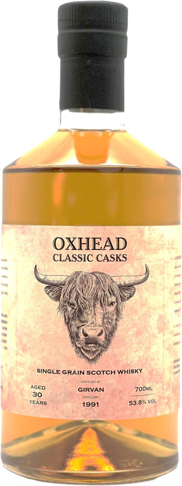 Girvan 1991 OXH  Oxhead Classic Casks