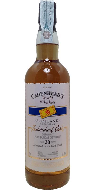 Port Dundas 20-year-old CA World Whiskies - Individual Cask