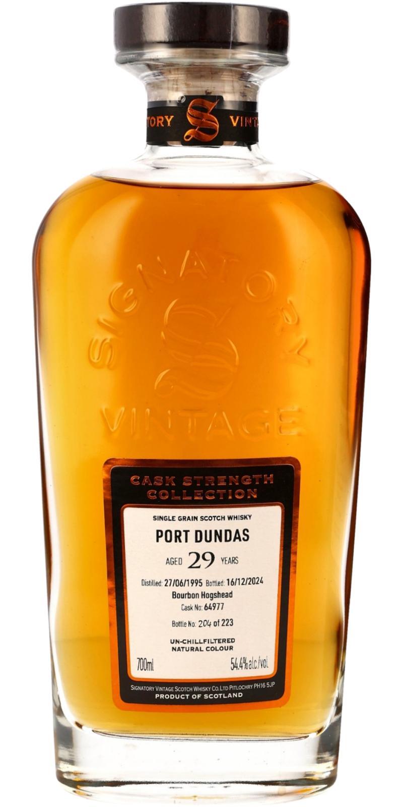 Port Dundas 1995 SV Cask Strength Collection