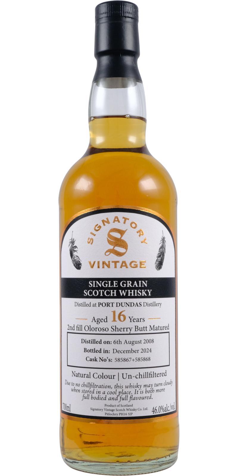 Port Dundas 2008 SV Single Grain