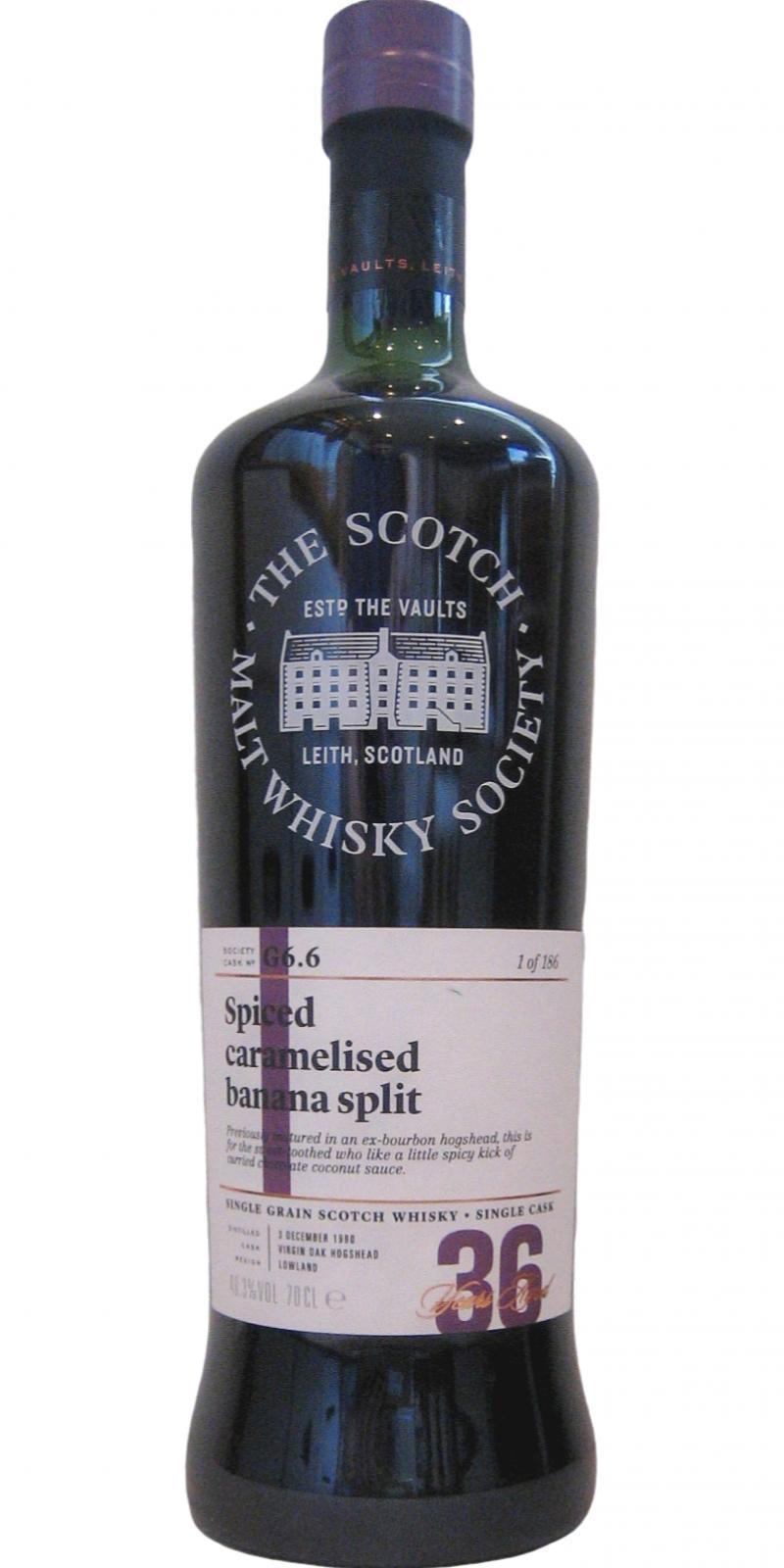 Port Dundas 1980 SMWS G6.6 Spiced caramelized banana split