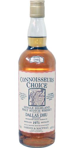 Dallas Dhu 1971 GM  Connoisseurs Choice