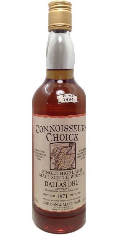 Dallas Dhu 1971 GM  Connoisseurs Choice