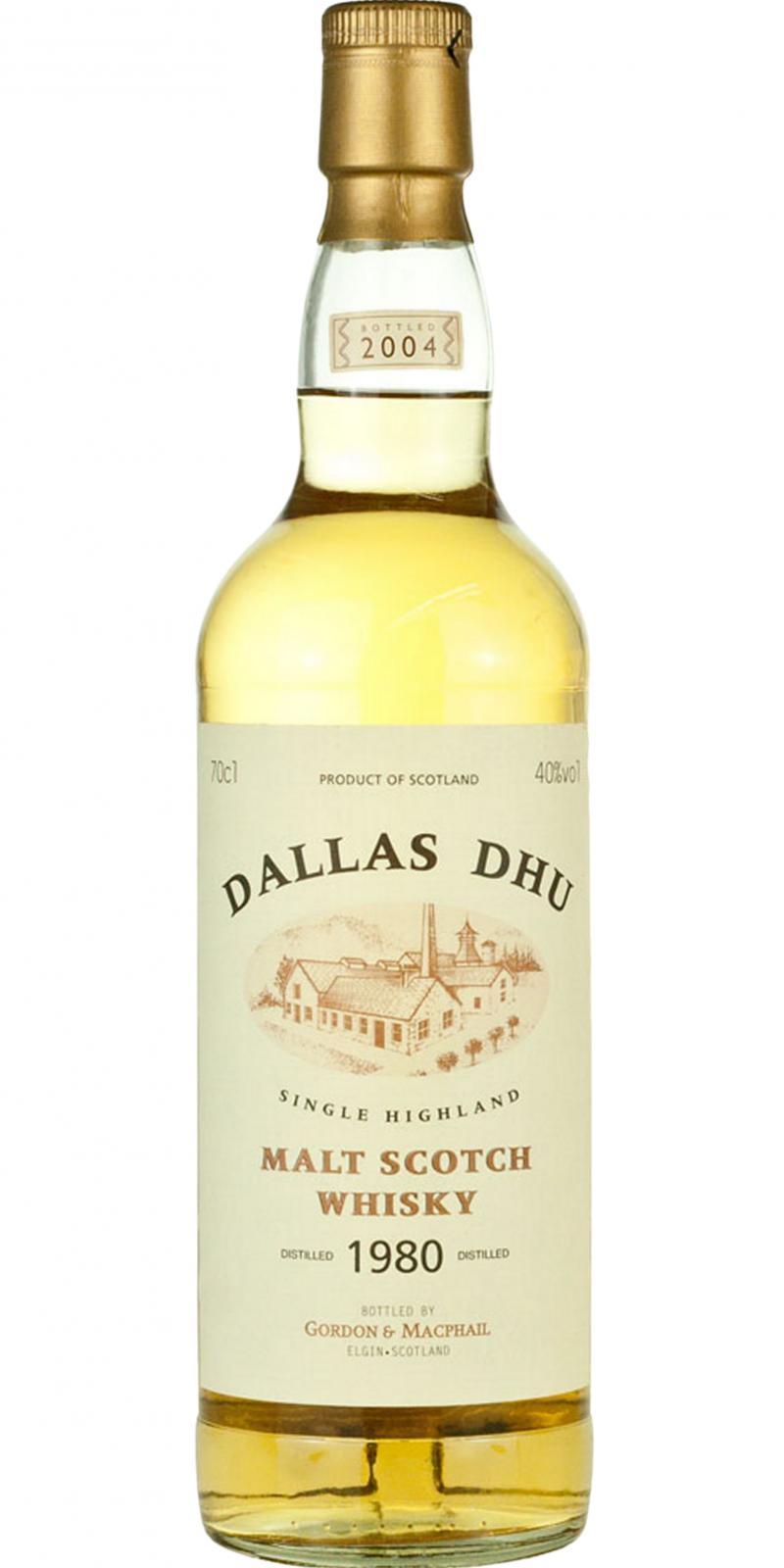 Dallas Dhu 1980 GM  Licensed Bottling