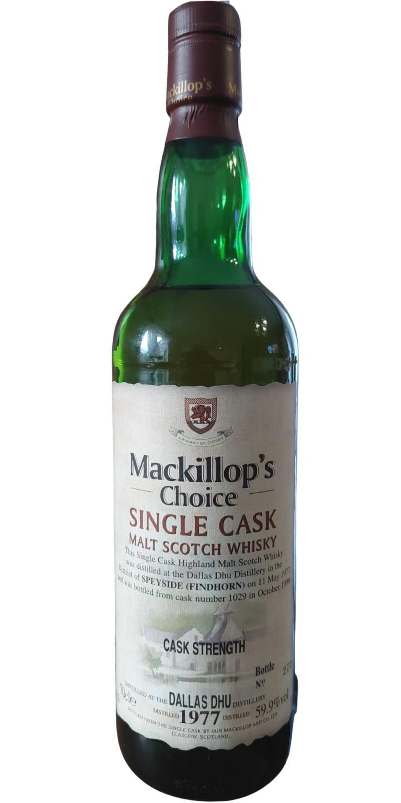 Dallas Dhu 1977 McC  Single Cask - Cask Strength