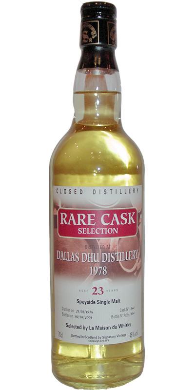Dallas Dhu 1978 SV  Rare Cask Selection