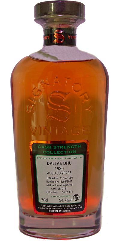 Dallas Dhu 1980 SV  Cask Strength Collection
