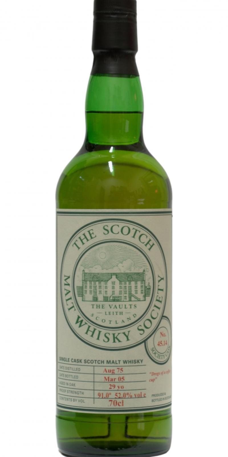 Dallas Dhu 1975 SMWS 45.14  Dregs of a coffee cup