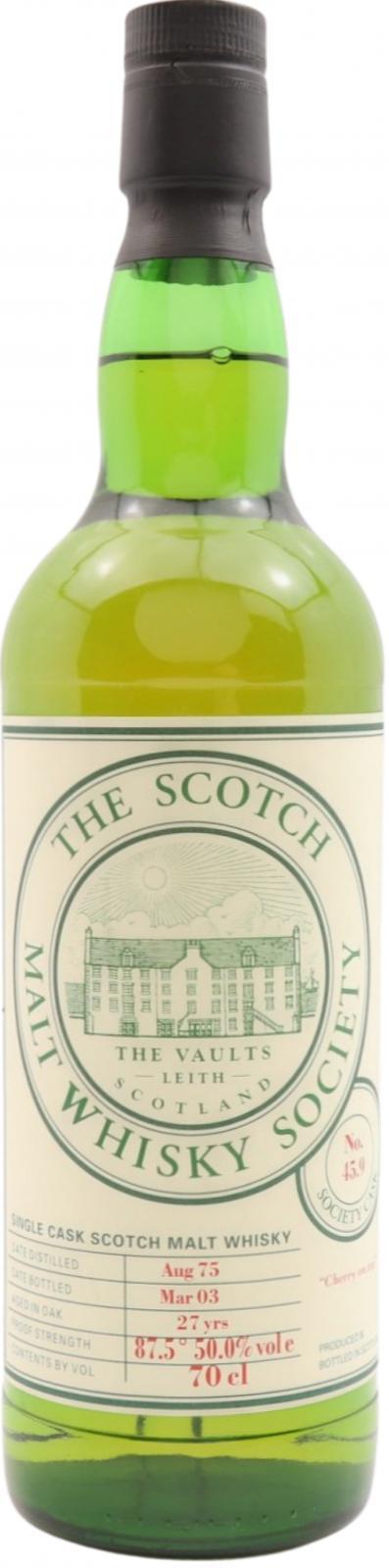 Dallas Dhu 1975 SMWS 45.9  Cherry on top