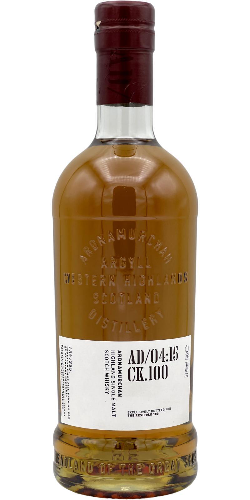 Ardnamurchan 2015 AD/04:15 CK.100 Private Cask Bottling