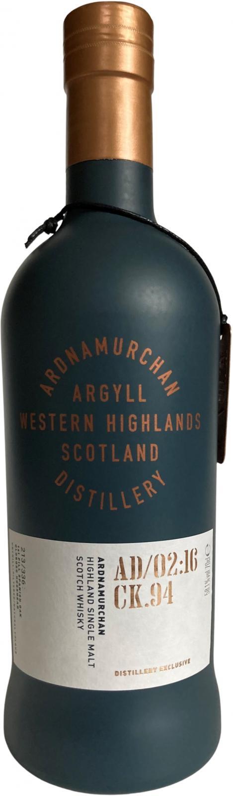 Ardnamurchan 2016 AD/02:16 CK.94 Distillery Exclusive