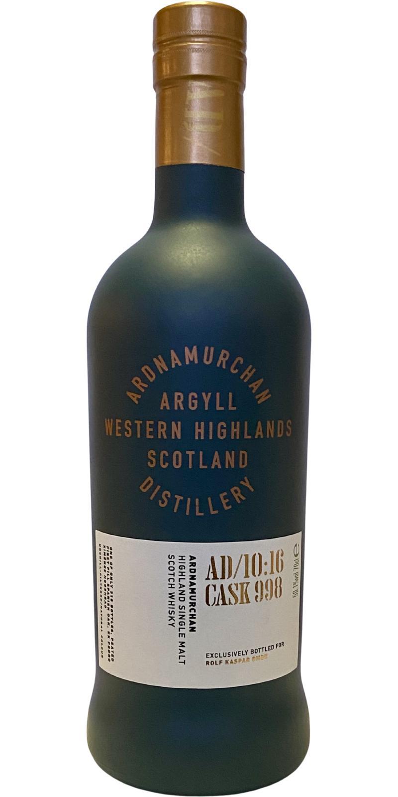 Ardnamurchan 2016 AD/10:16 CASK 998 Private Cask Release - Peated