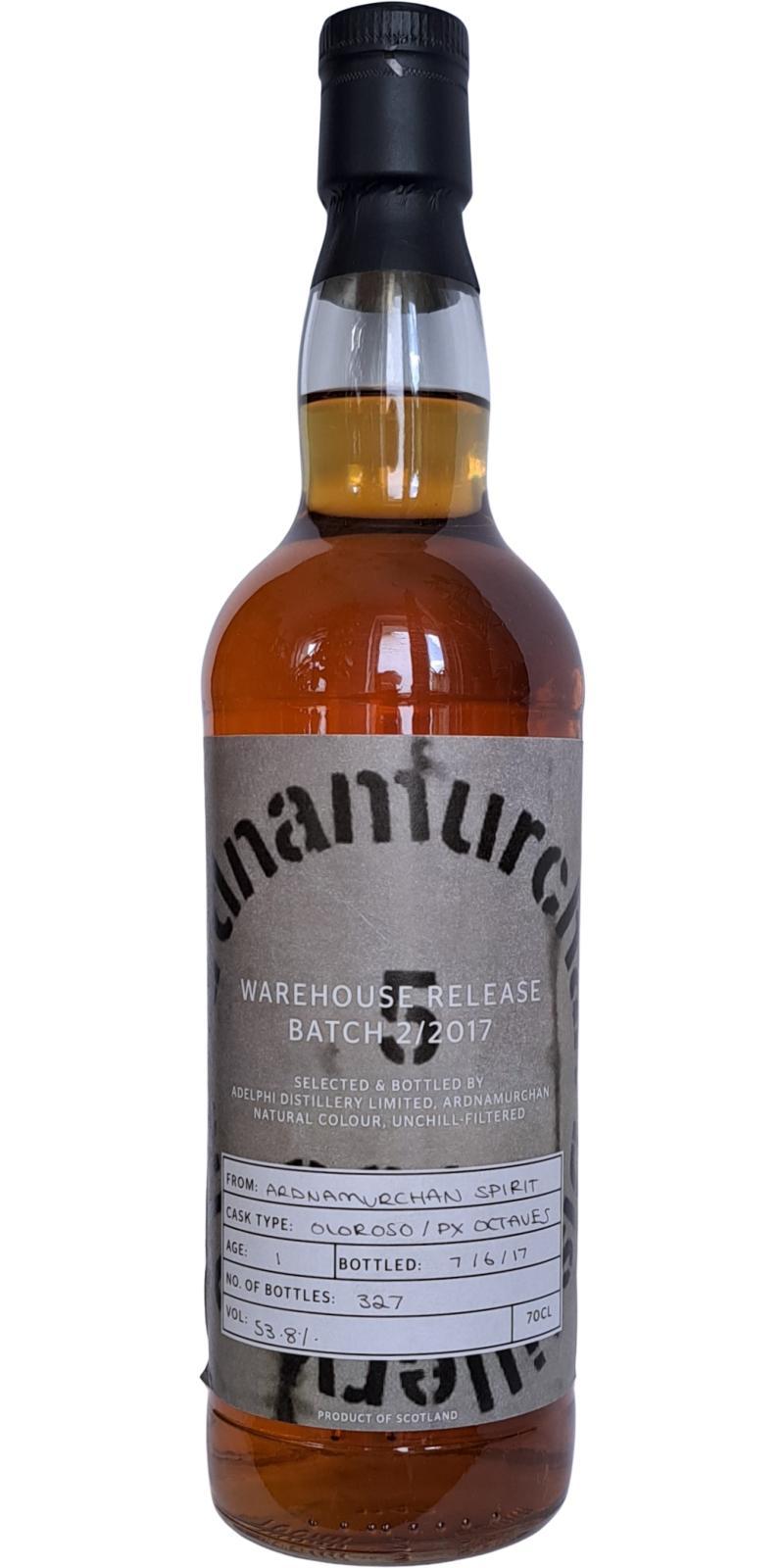 Ardnamurchan Spirit Warehouse Release Batch 2/2017