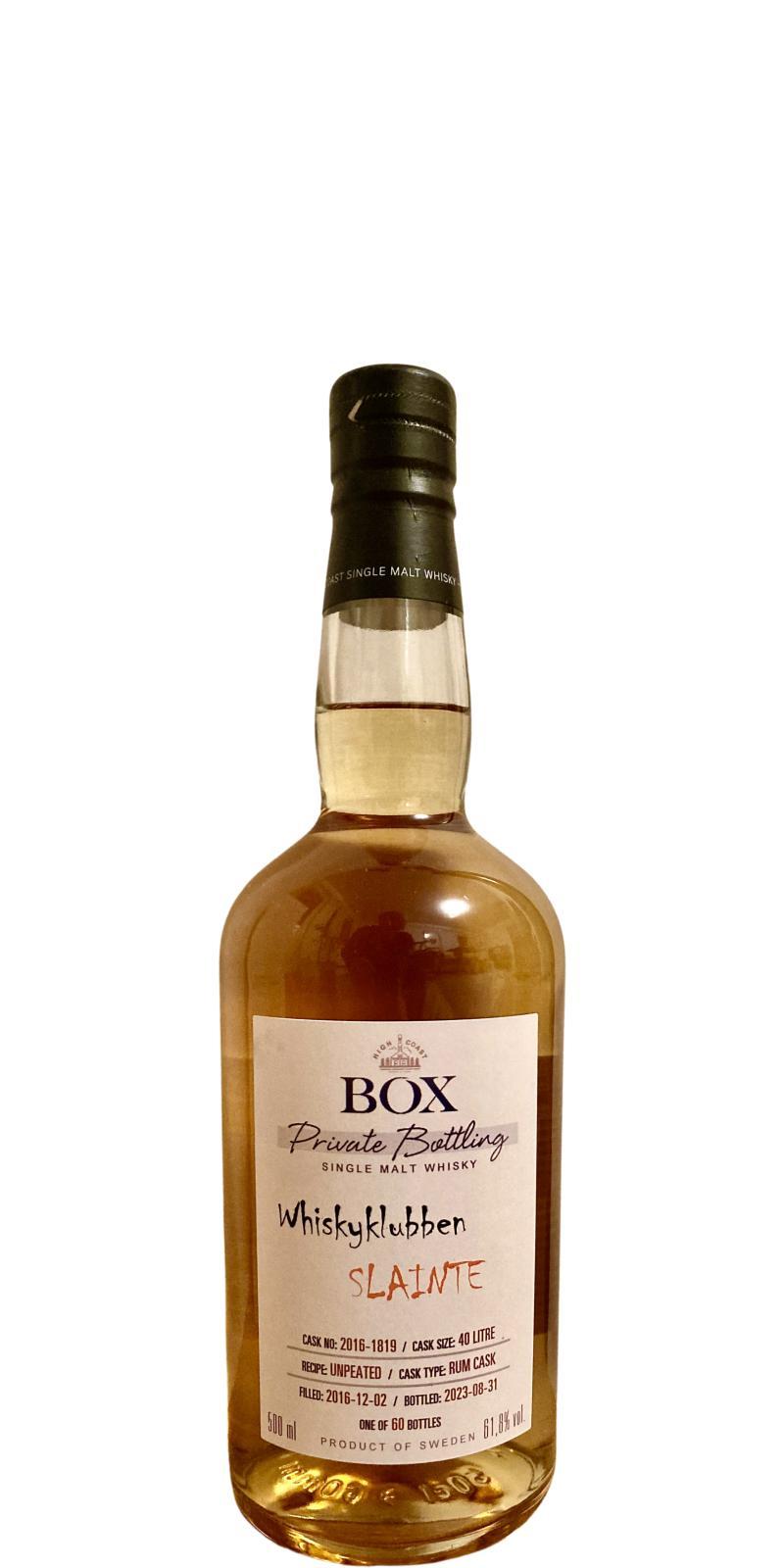 Box 2016  Private Bottling