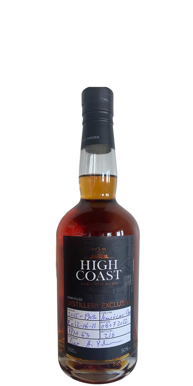 High Coast 2012   Distillery Exclusive Hand Filled