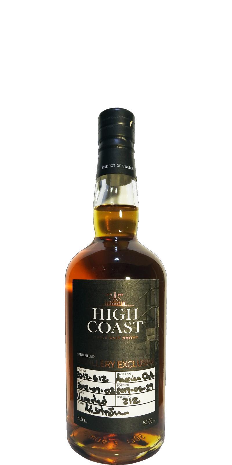High Coast 2012  Distillery Exclusive - Hand Filled
