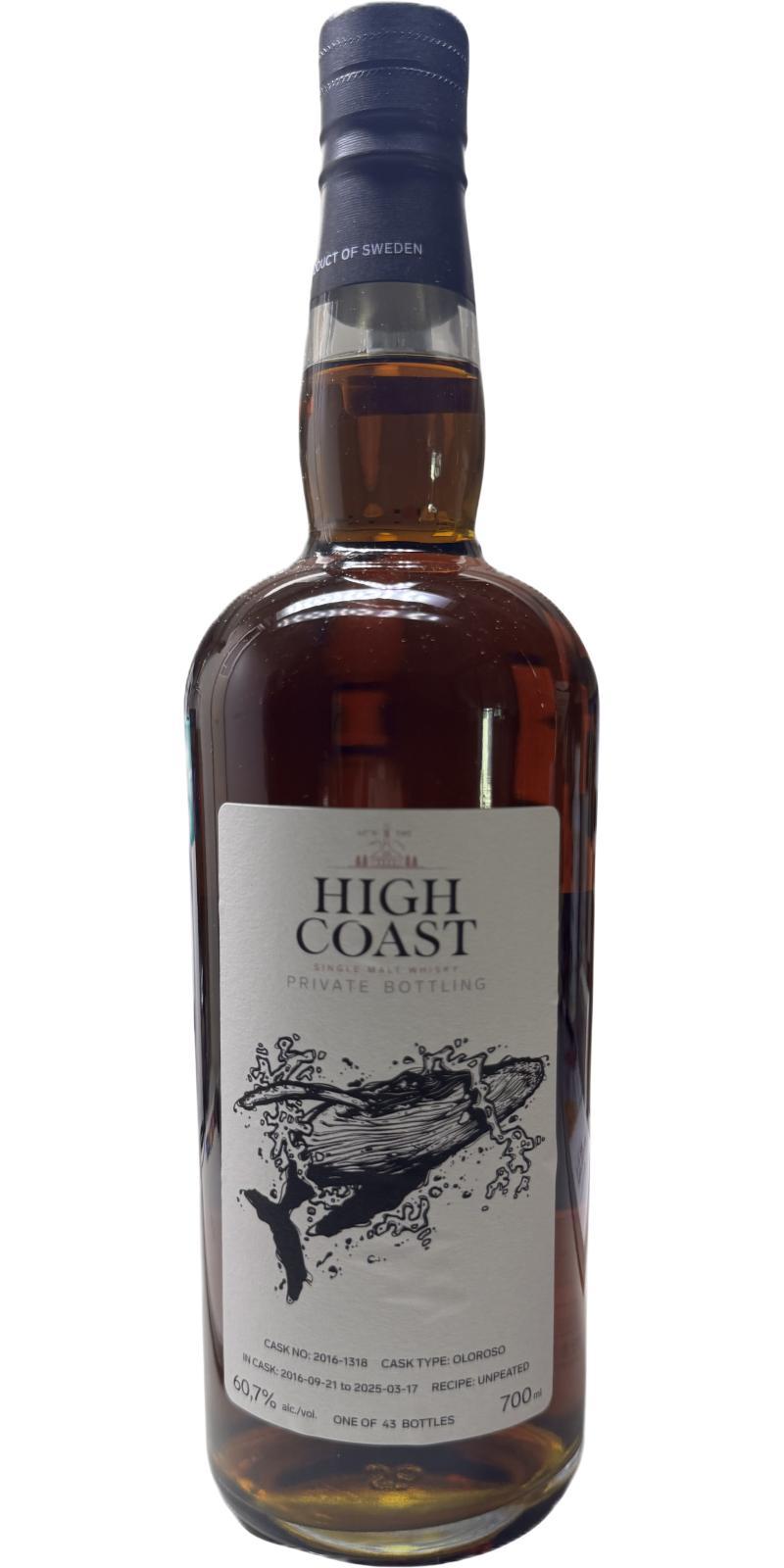 High Coast 2016  Private Bottling