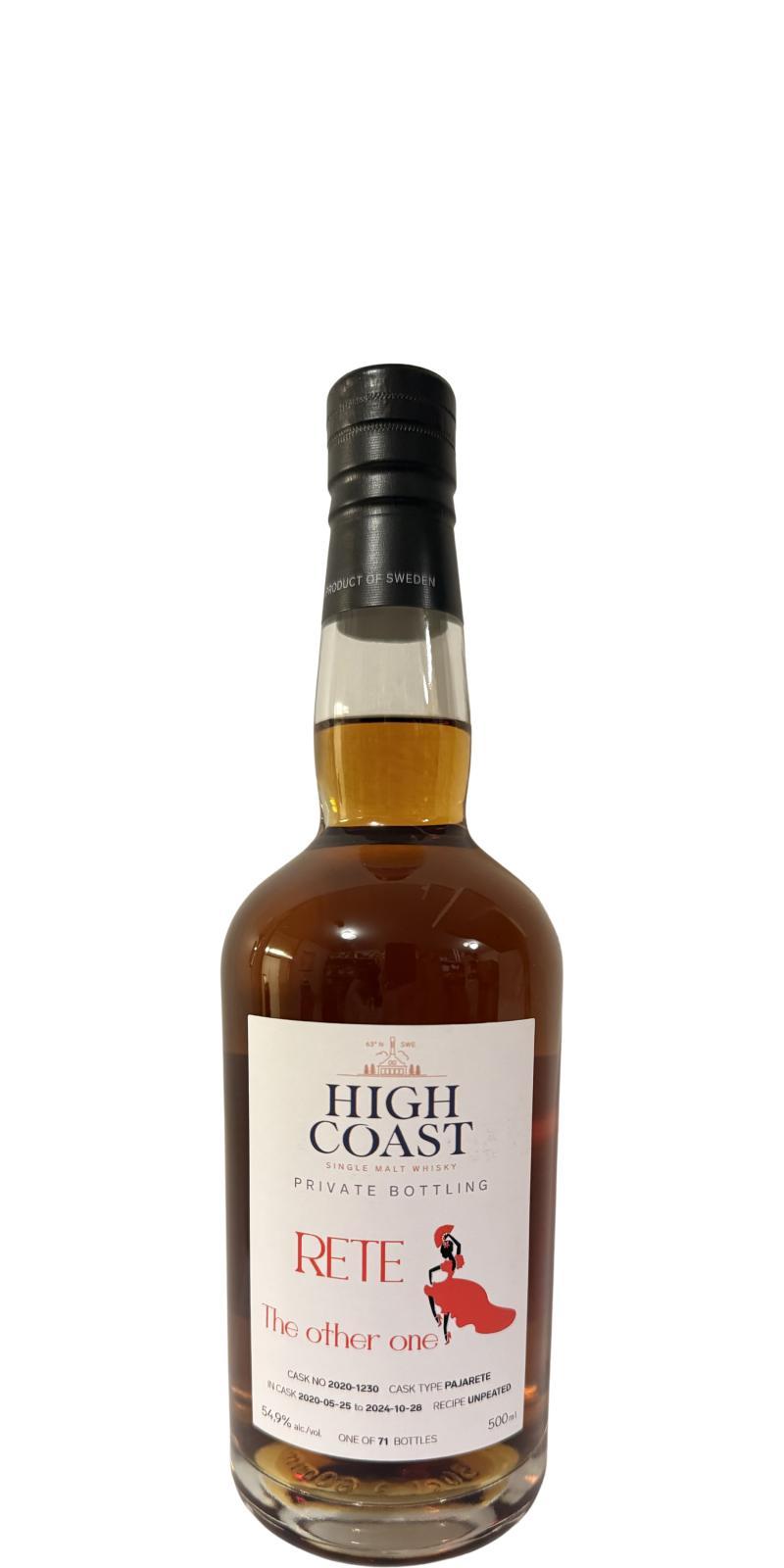 High Coast 2020  Private Bottling