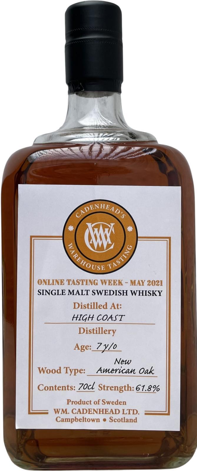 High Coast 07-year-old CA  Online Tasting Week