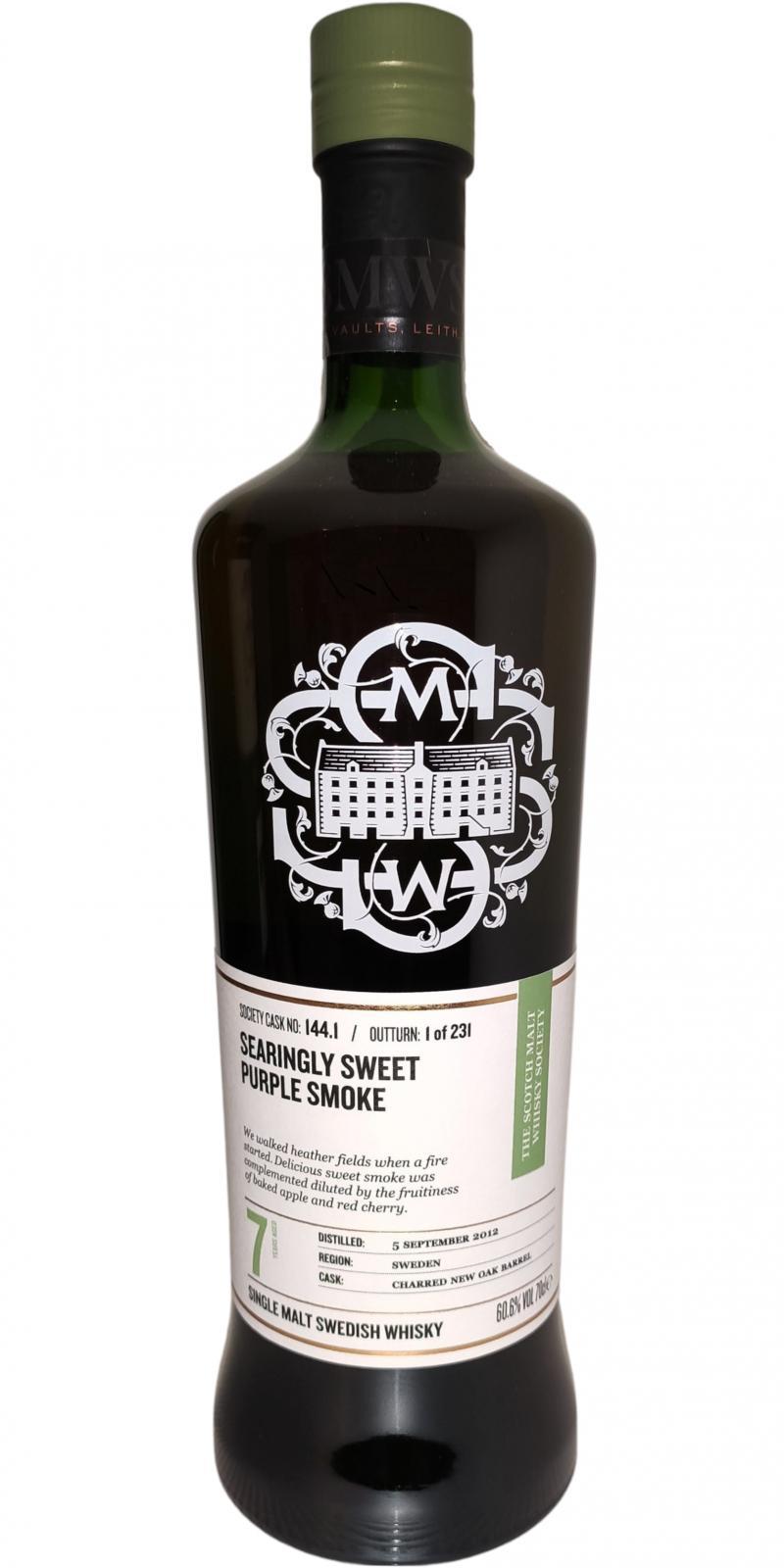 High Coast 2012 SMWS 144.1  Searingly sweet purple smoke