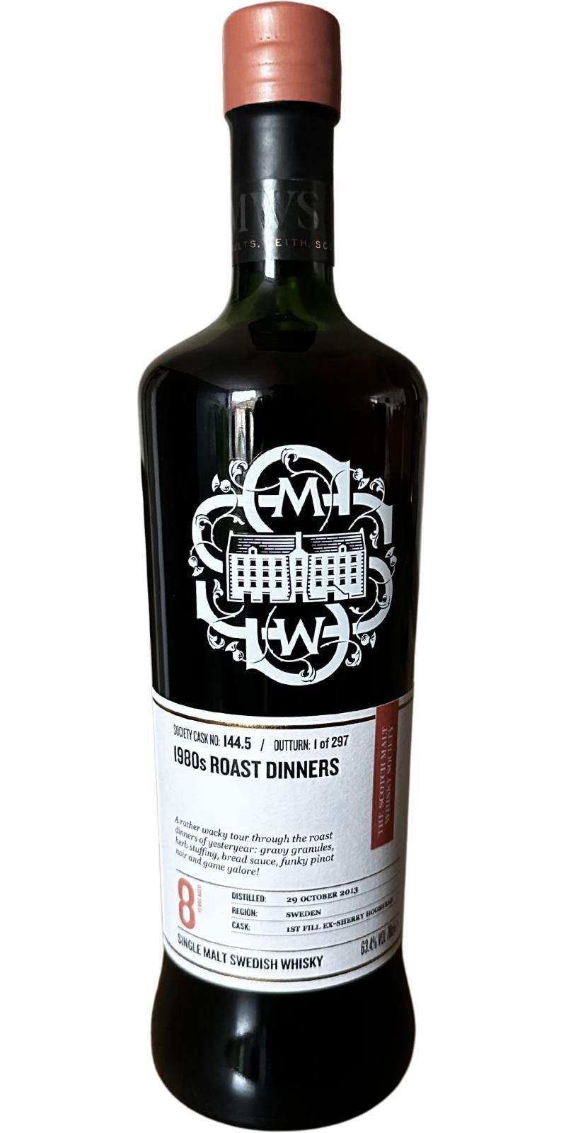 High Coast 2013 SMWS 144.5  1980s roast dinners