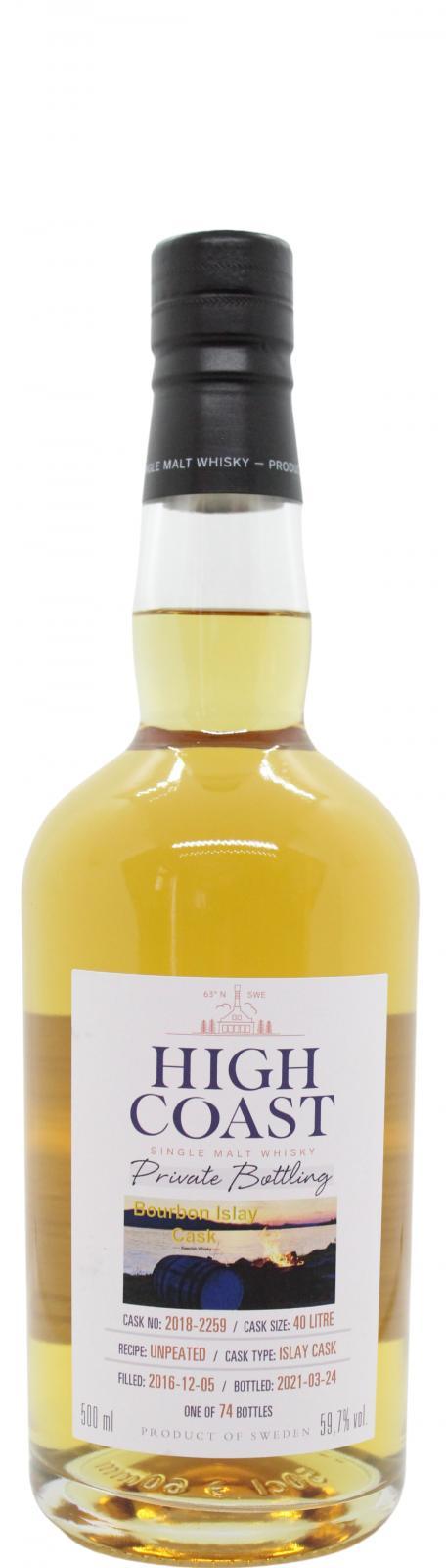 High Coast 2016 WSla  Bourbon Islay Cask