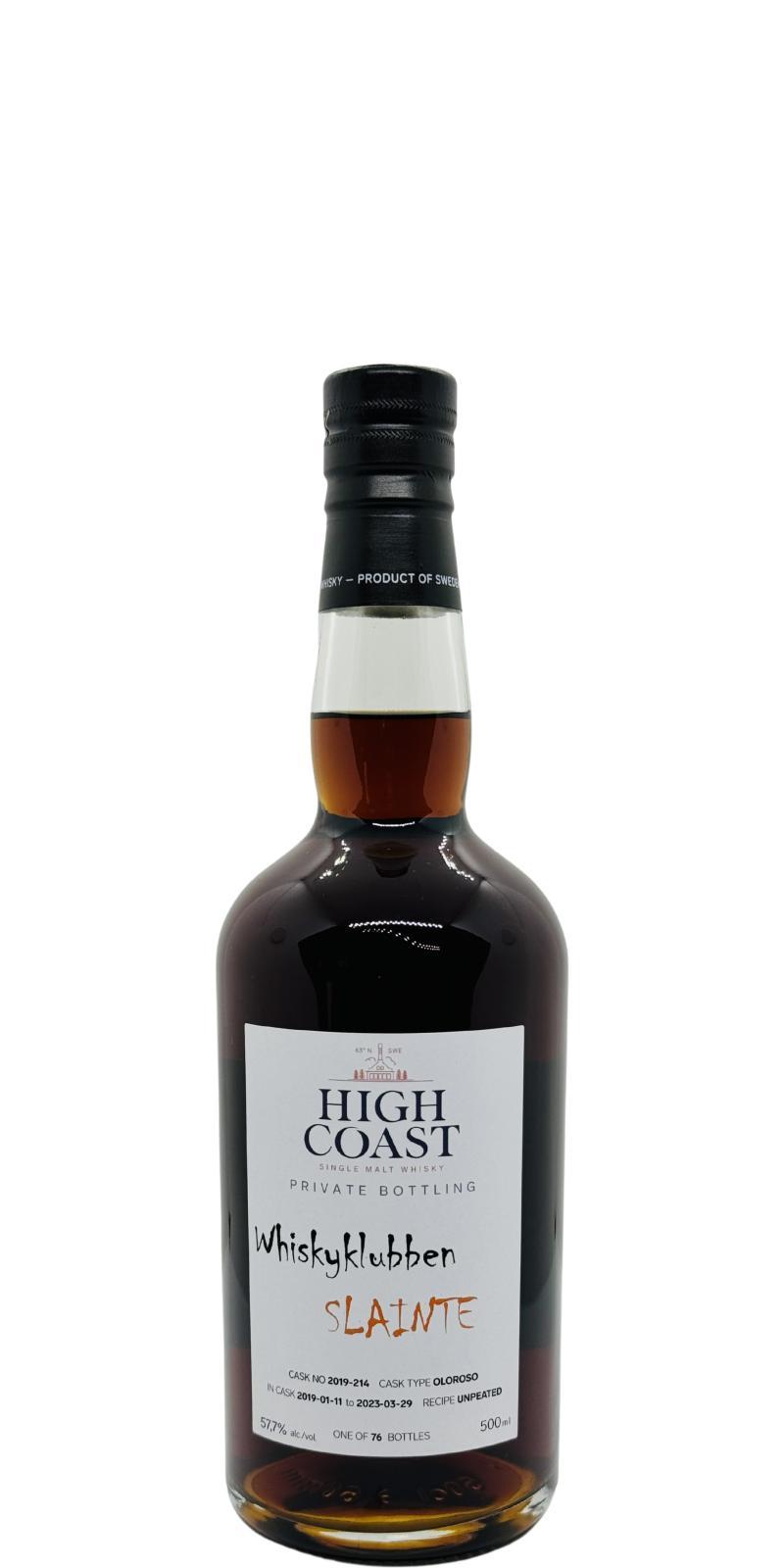 High Coast 2019 WSla  Private Bottling