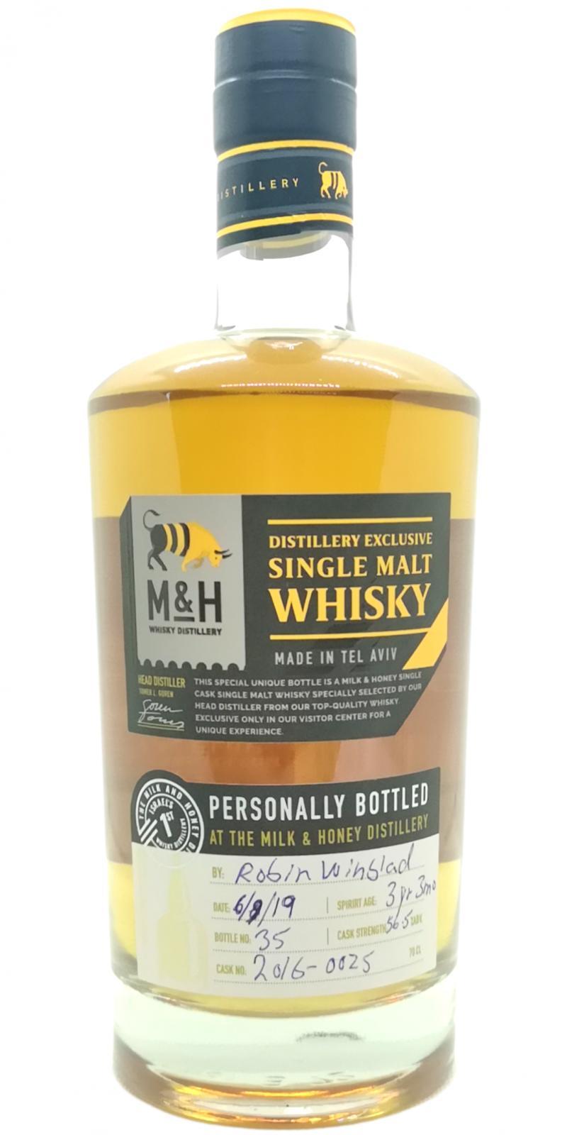 M&H 2016  Personally Bottled At The Distillery