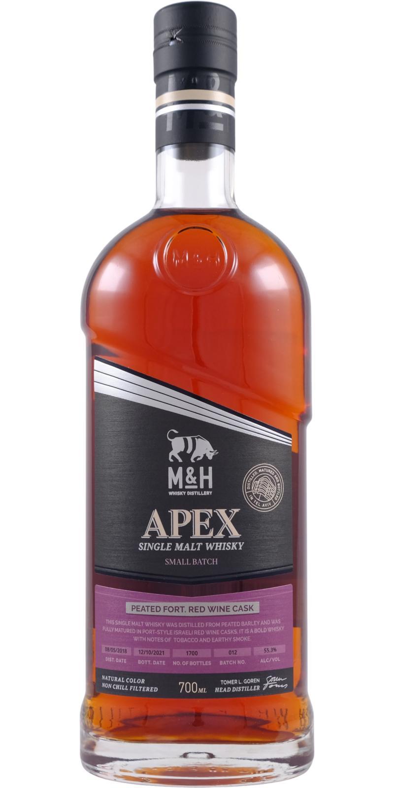 M&H 2018  APEX - Peated Fortified Red Wine Cask
