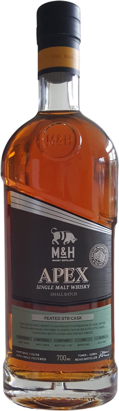 M&H 2018  APEX - Peated STR Cask