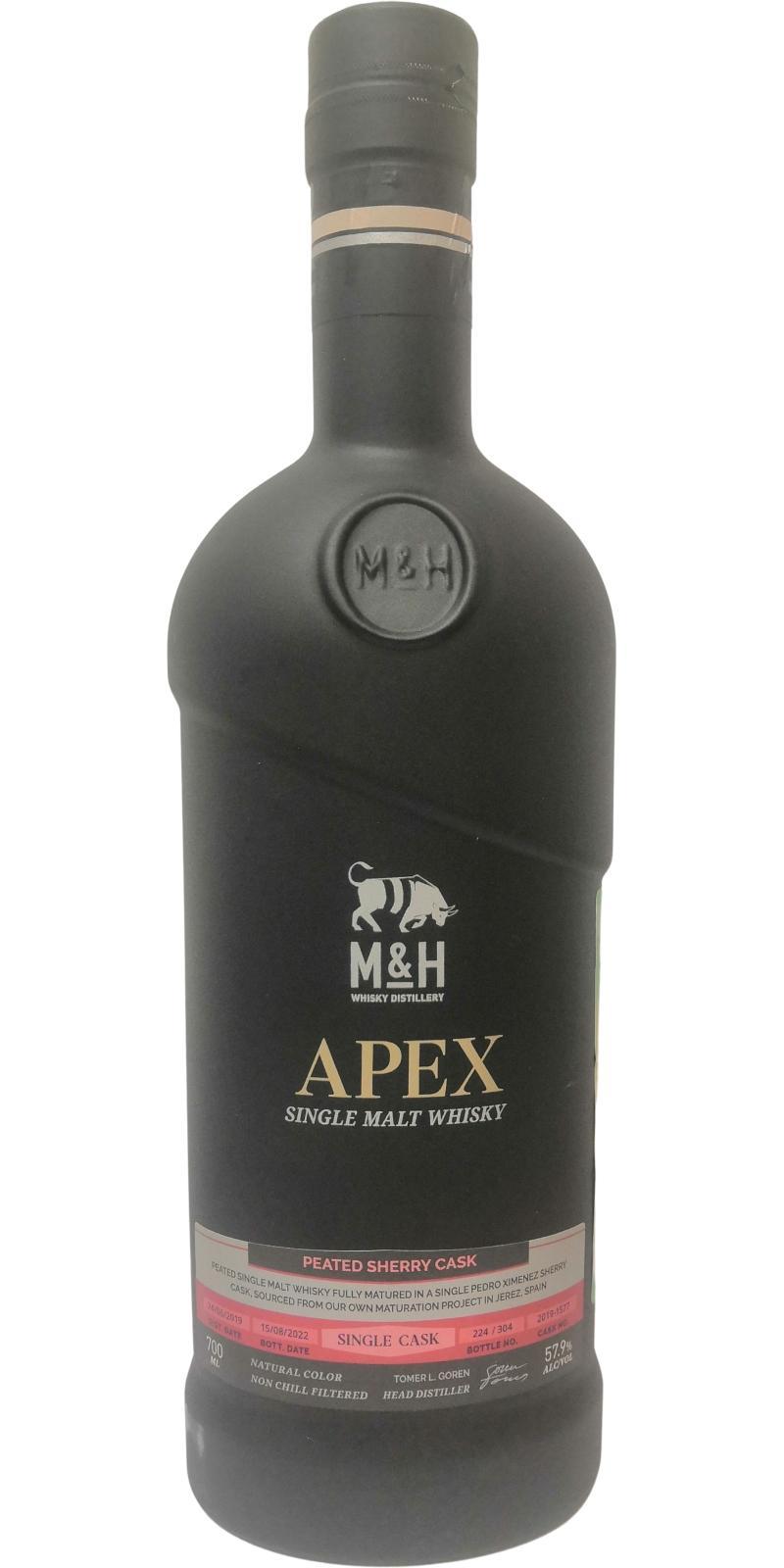 M&H 2019  APEX Black - Peated Sherry Cask