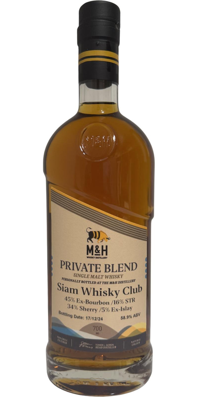 M&H Private Blend  Personally Bottled
