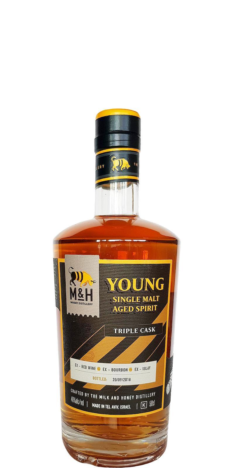 M&H Young Single Malt Aged Spirit  Triple Cask