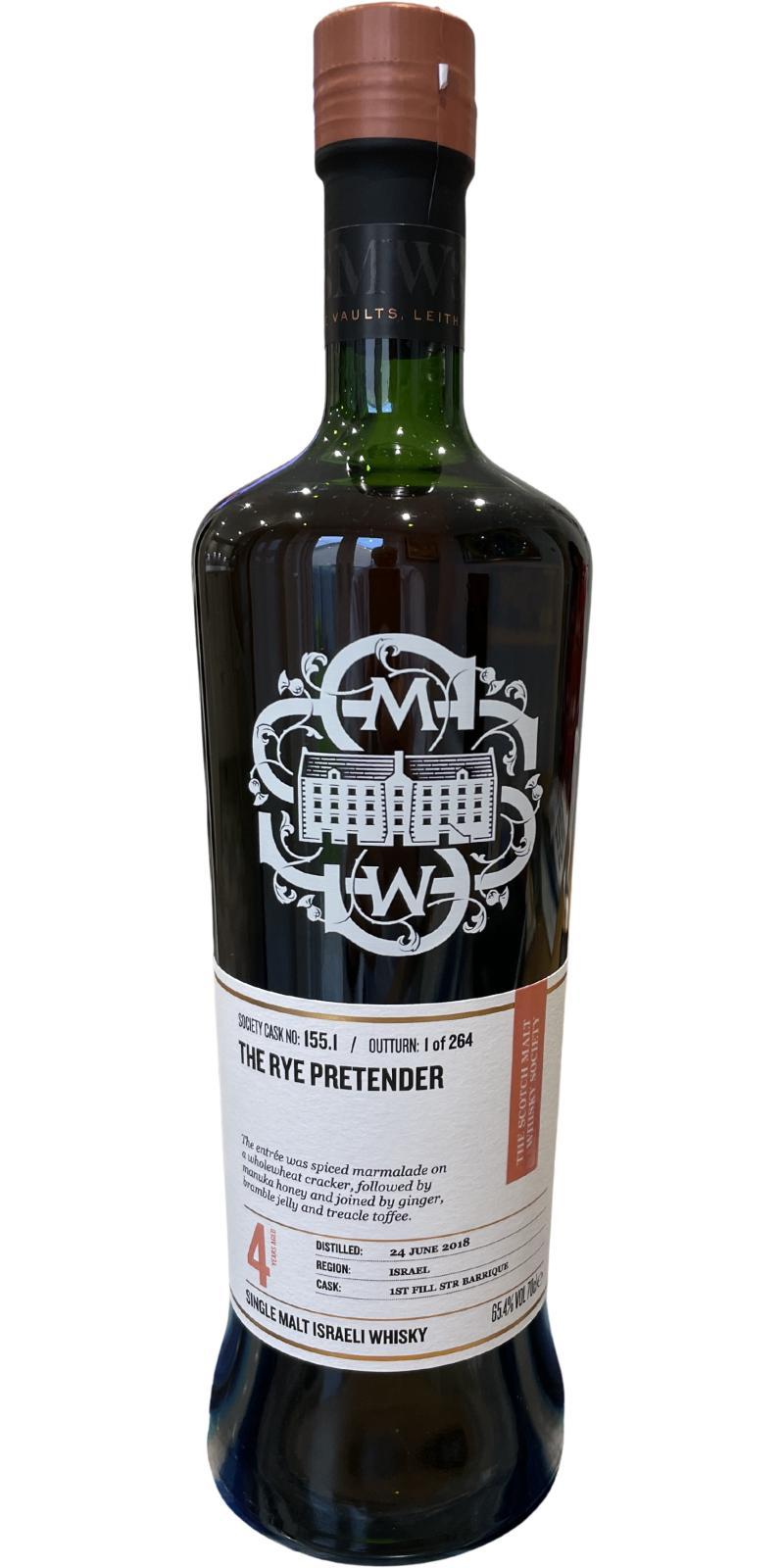 M&H 2018 SMWS 155.1  The Rye Pretender