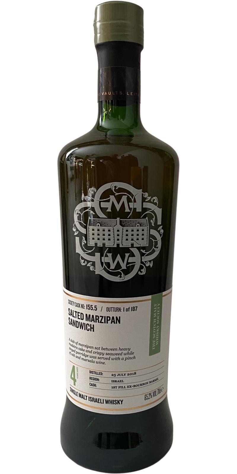 M&H 2018 SMWS 155.5  Salted marzipan sandwich