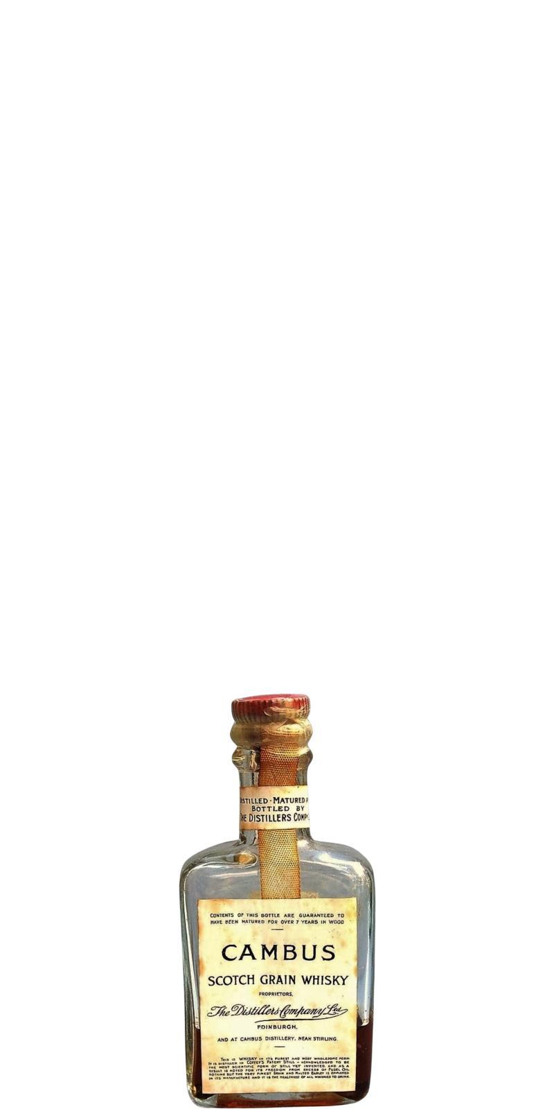 Cambus 07-year-old  Scotch Grain Whisky - Miniature