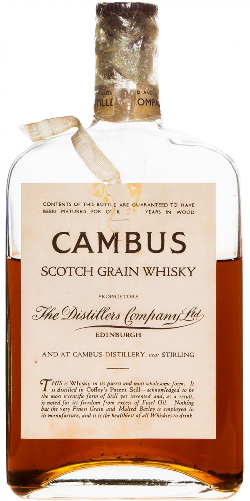 Cambus 50-year-old  Scotch Grain Whisky - The Distillers Company Ltd.