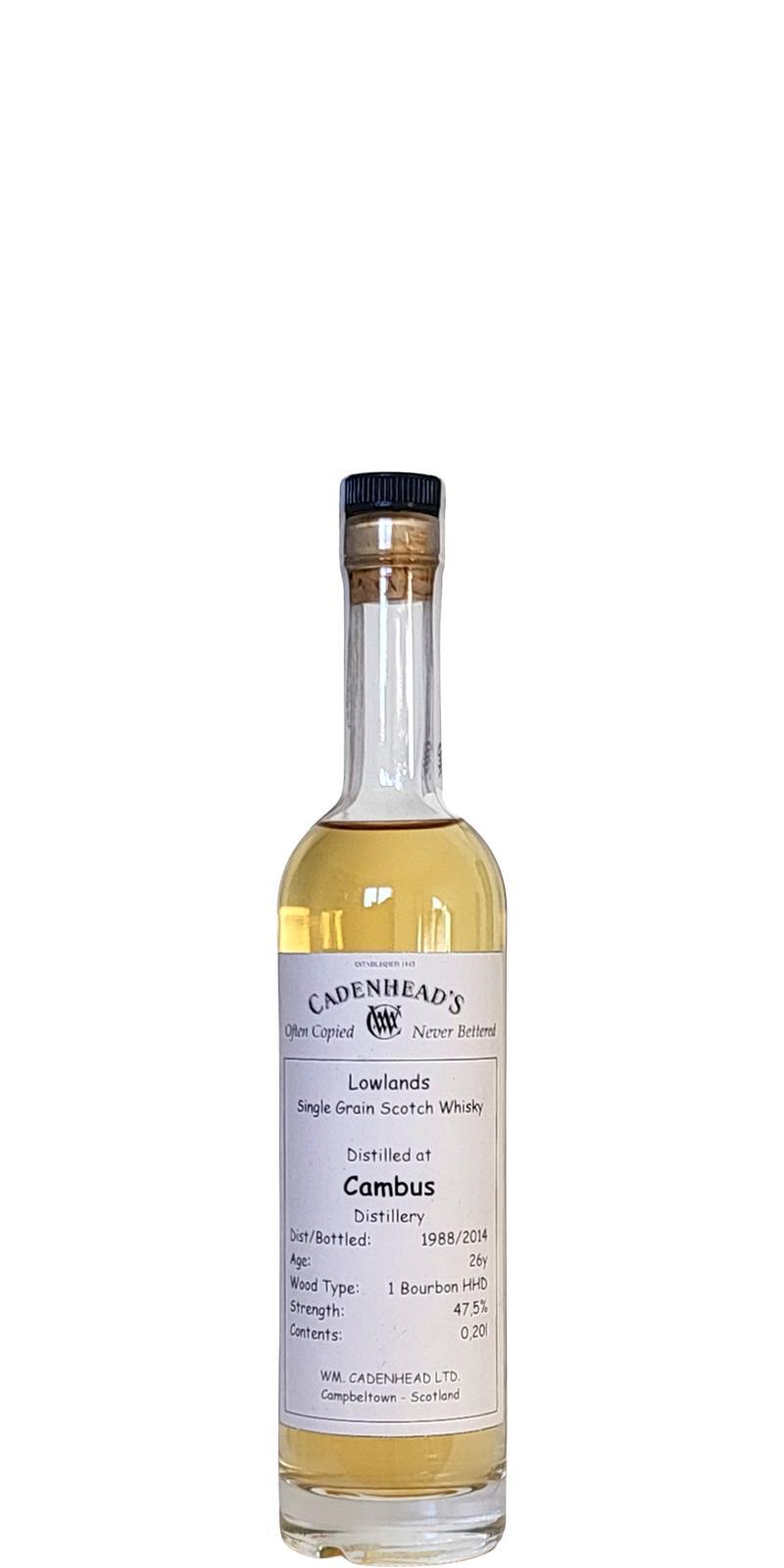 Cambus 1988 CA  Cask Ends
