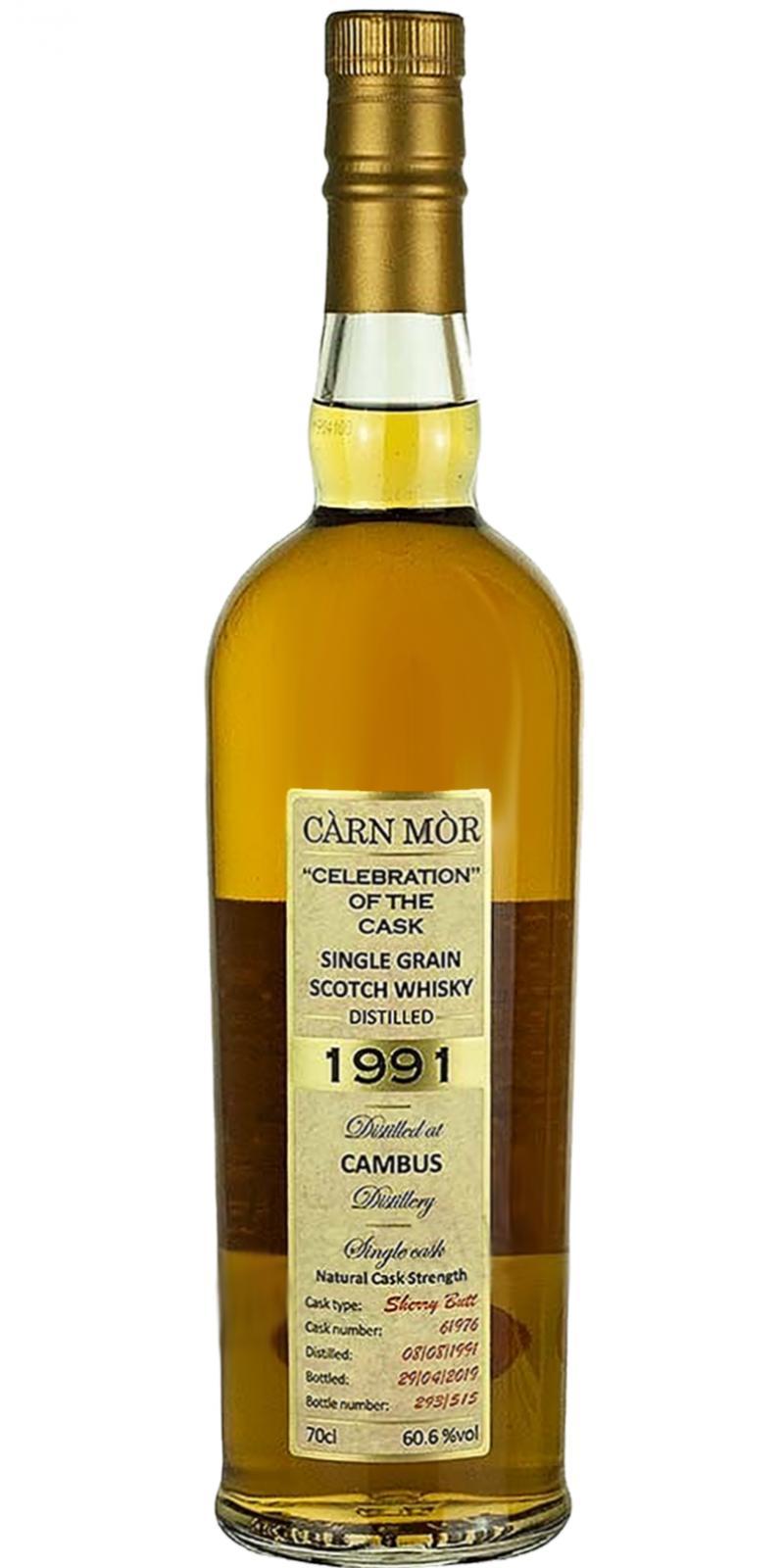 Cambus 1991 MMcK  Càrn Mòr Celebration of the Cask