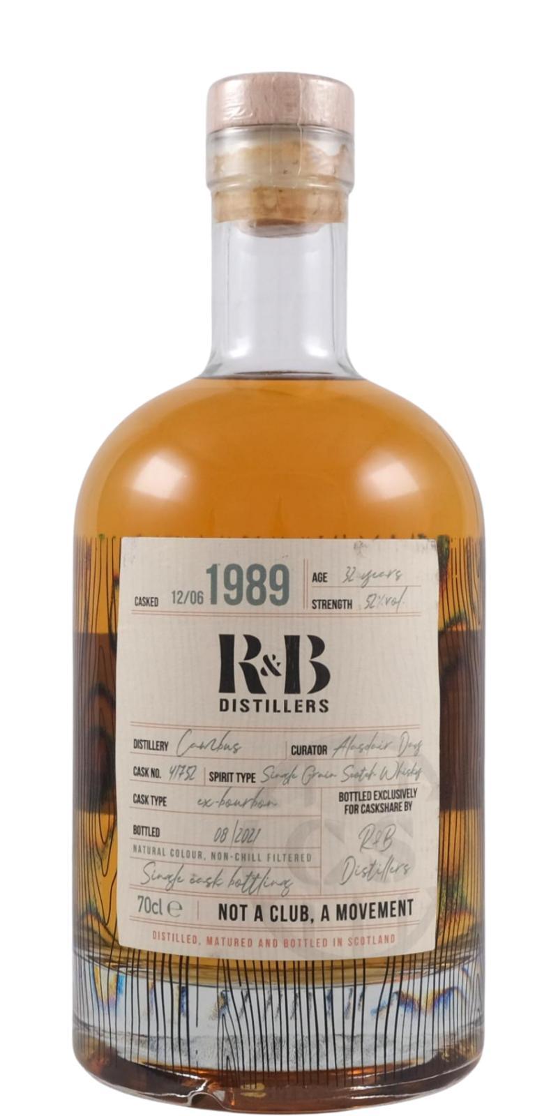 Cambus 1989 R&BD  exclusively 4 Caskshare