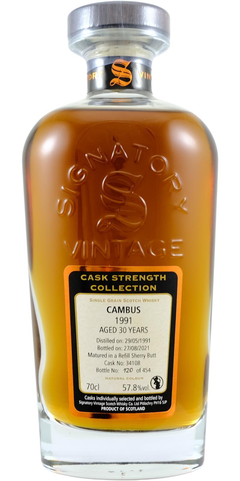 Cambus 1991 SV  Cask Strength Collection